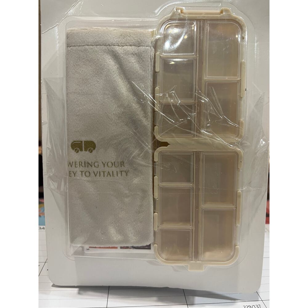 Pink Travel Pill Organizer Box w Medicine Name Labels Pocket Daily Pharmacy Case - Picture 5 of 6